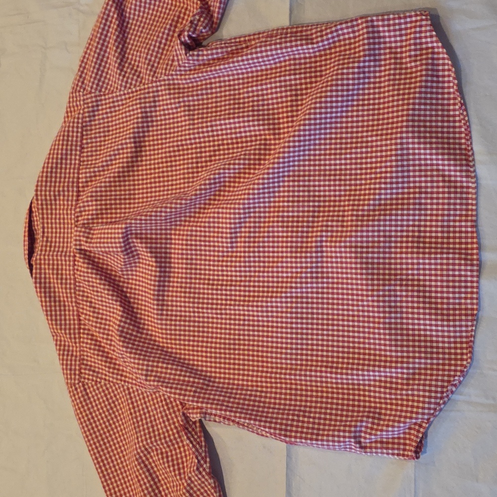 Eddie Bauer Men's Red White Checkered Long Sleeve Button-Down XXL - Picture 9 of 9